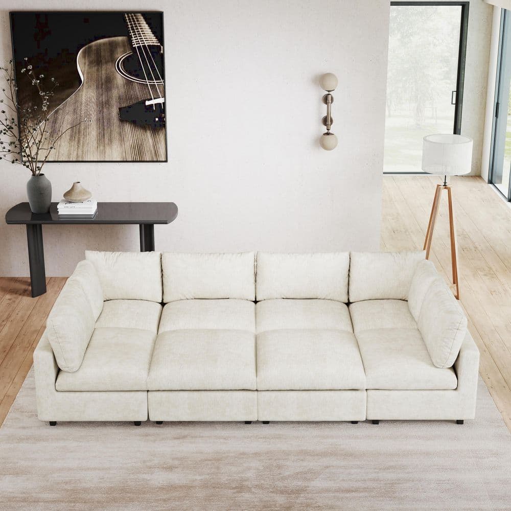Magic Home Sofa Covers Washable, 134 in. Square Arm Chenille