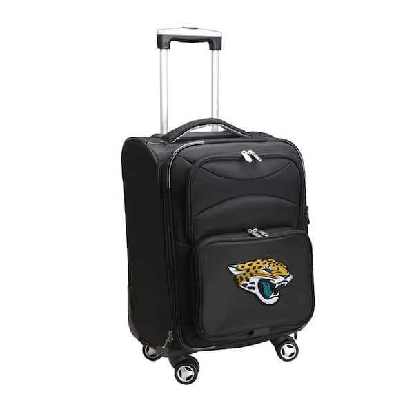 Denco NFL Jacksonville Jaguars 21 in. Black Carry-On Spinner Softside Suitcase