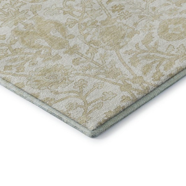Mayfield Premium Machine Washable Abstract AMF1973 Ivory 2 ft. x 3 ft. Accent Rug