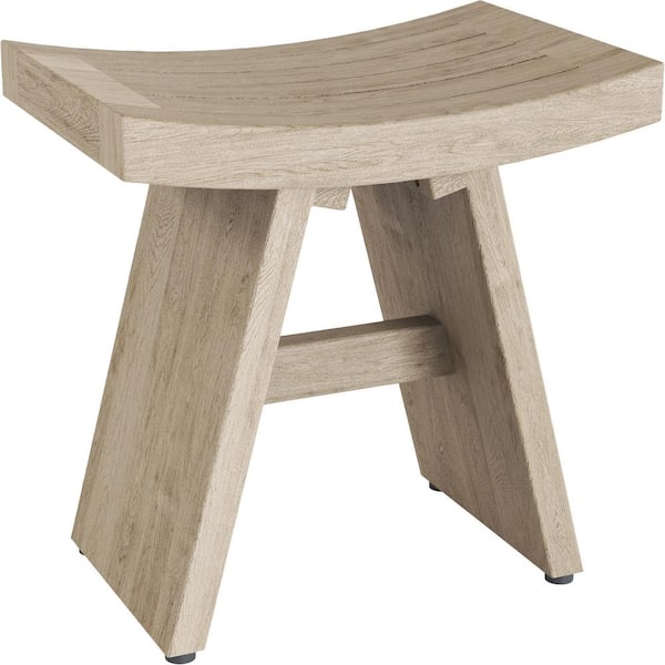 AquaTeak 18 in. Asia-Mist Teak Shower Bench