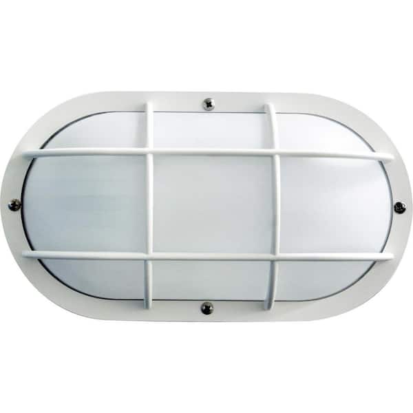 Nautical 1-Light White 4000K ENERGY STAR LED Outdoor Wall Mount Sconce UL Listed for Wet Areas