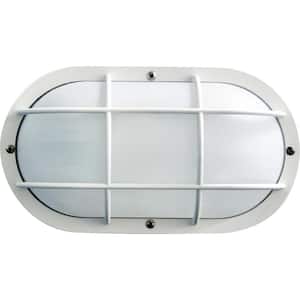 Nautical 1-Light White 3000K ENERGY STAR LED Outdoor Wall Mount Sconce UL Listed for Wet Areas