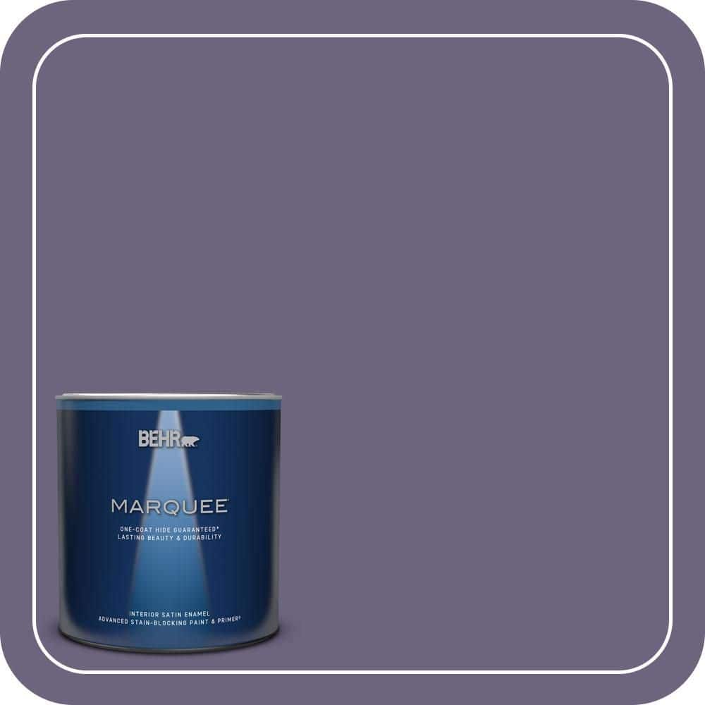 1 qt. #650F-6 Victorian Iris Satin Enamel Interior Paint & Primer product image for price tracking