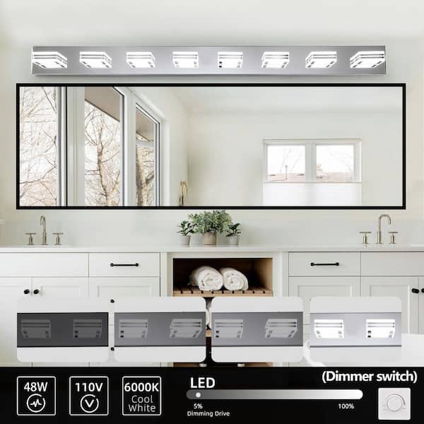 white christmas dresses Dressing Table Led Mirror With Touch Sensor & Dimmable ( 3 Lights Inte –  Accent Mirror main image 1
