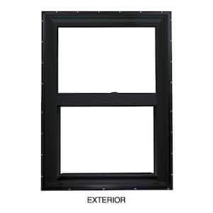 31.5 in. x 35.5 in. 60 Series Single Hung Vinyl Window Black Exterior and White Interior