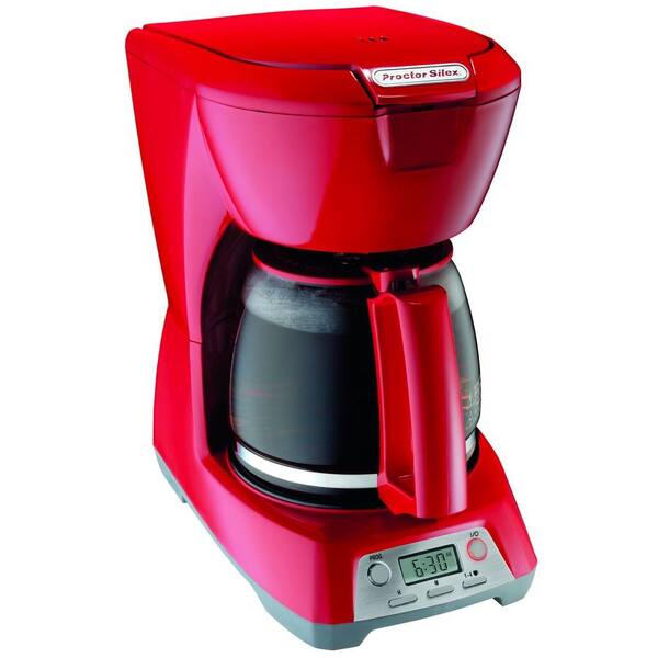 Proctor Silex 12-Cup Programmable Coffeemaker in Red-DISCONTINUED