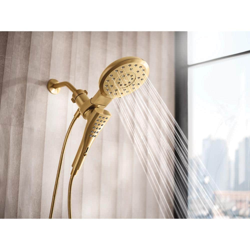 Brushed Gold Multi-Head Rain Shower with Handheld