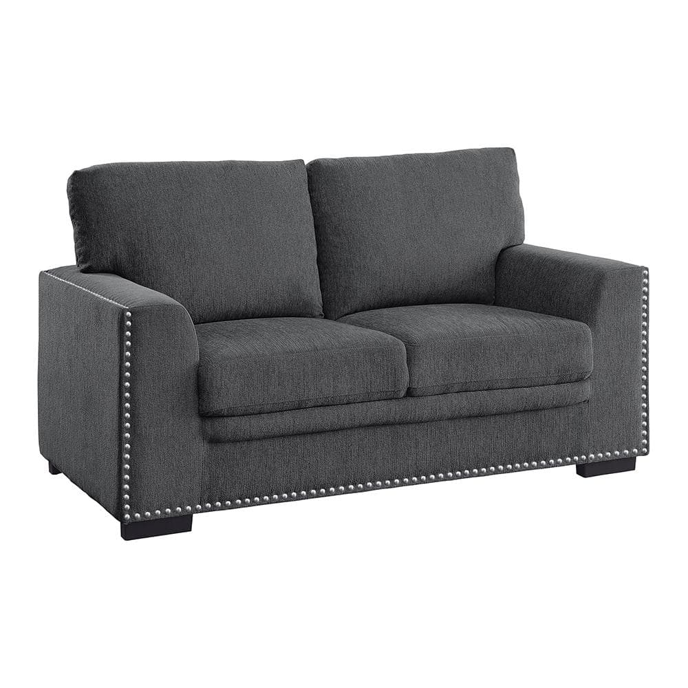 Driggs 62 in. W Charcoal Chenille Loveseat