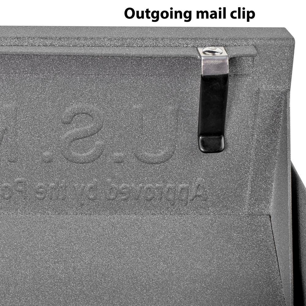 Granite Steel Locking Post-Mount Mailbox with Rear Access