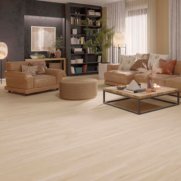 Plank Blonde 8 in. x 48 in Matte Porcelain Wood Look Wall and Floor Tile (18.08 sq. ft. /Case)