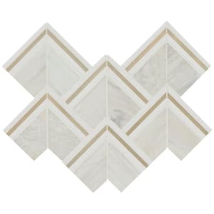 Luxor Kona Gold 9.72 in. x 13.66 in. x 6mm Stone Metal Mesh-Mounted Mosaic Tile (9.20 sq. ft./Case)