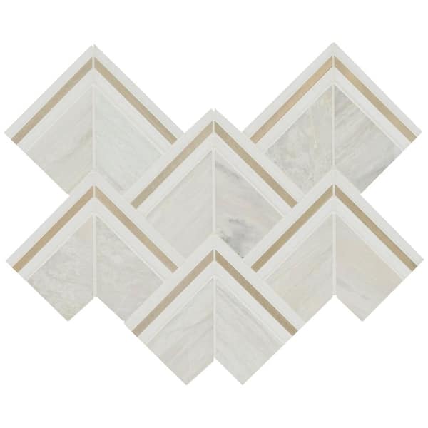 Take Home Sample-Luxor Kona Gold 4 in. x 4 in. x 6 mm Stone Metal Mesh-Mounted Mosaic Tile