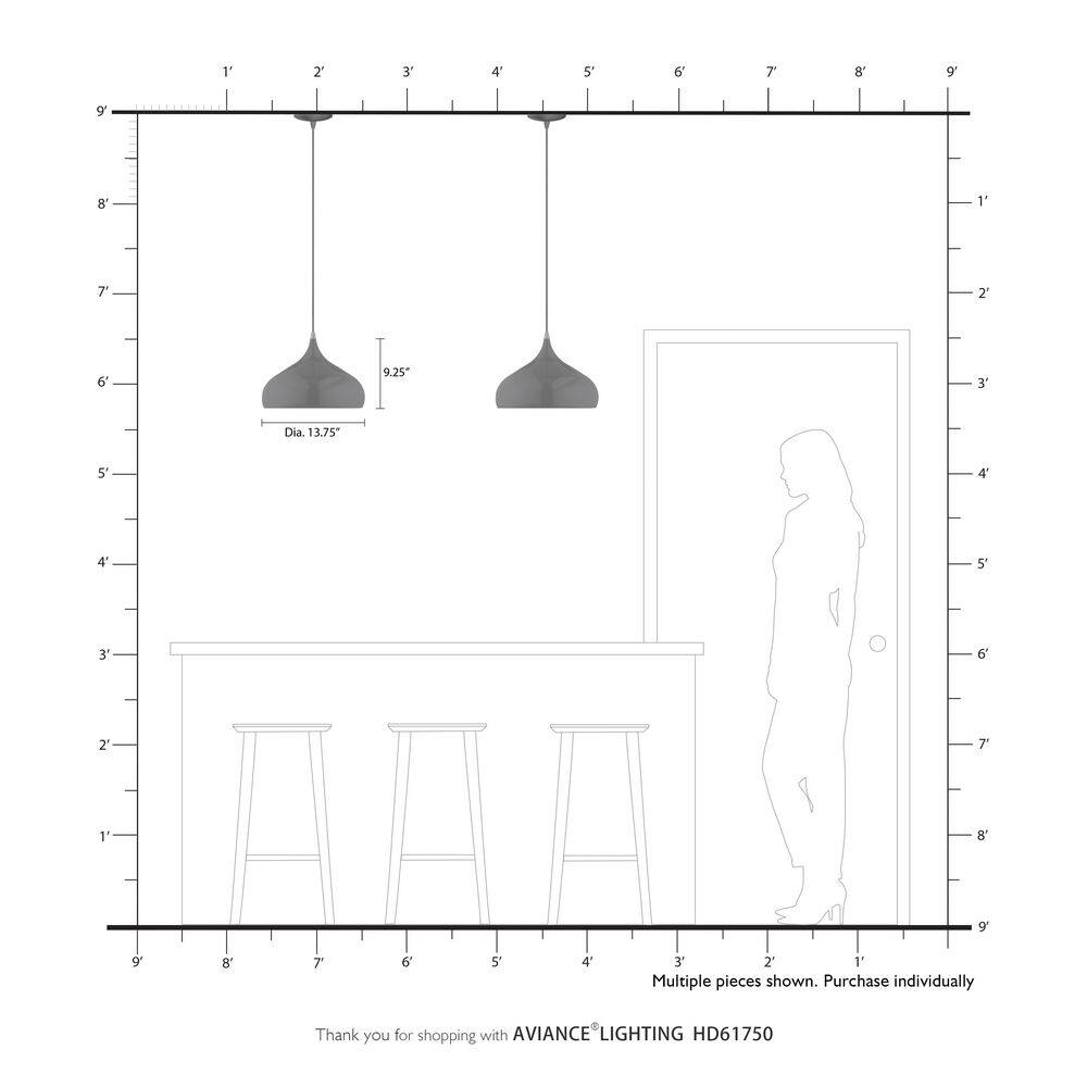 Mini Brushed Aluminum 1-Light Indoor/Outdoor Pendant