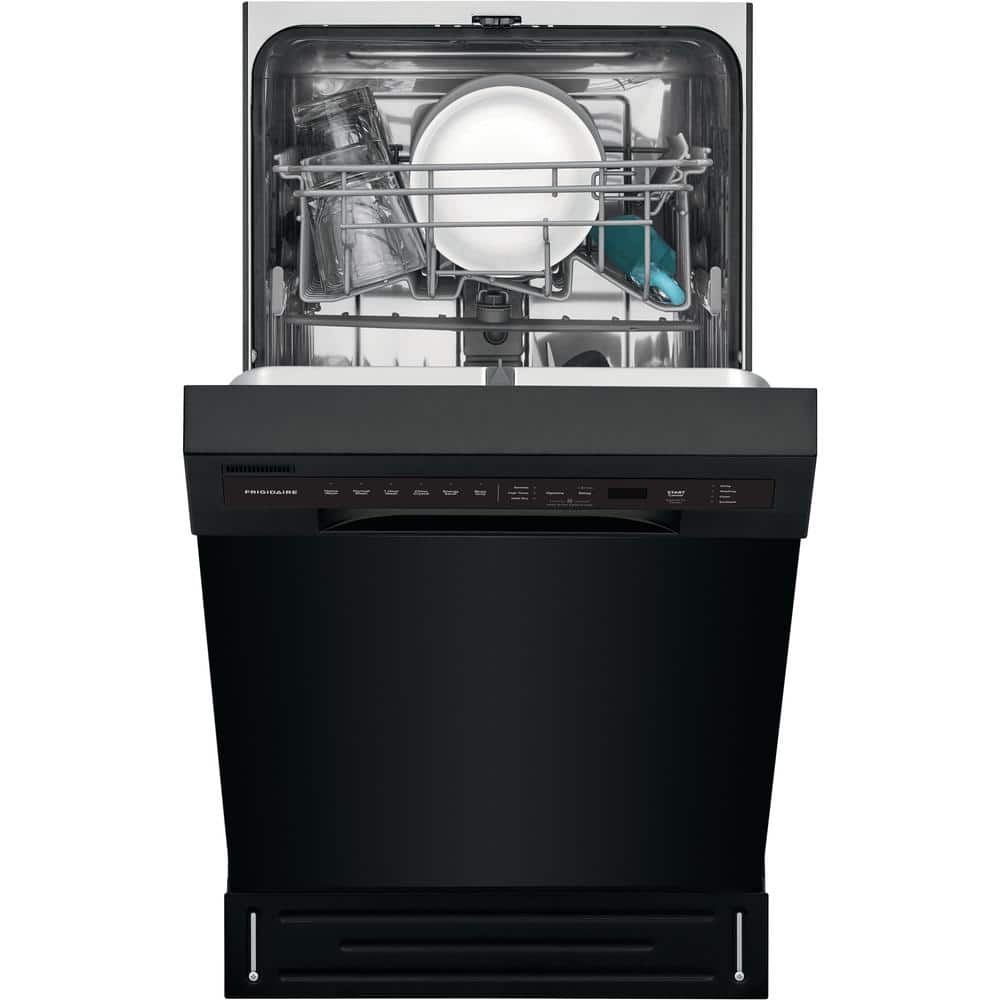 18-inch Black Built-in Dishwasher with Stainless Steel Tub