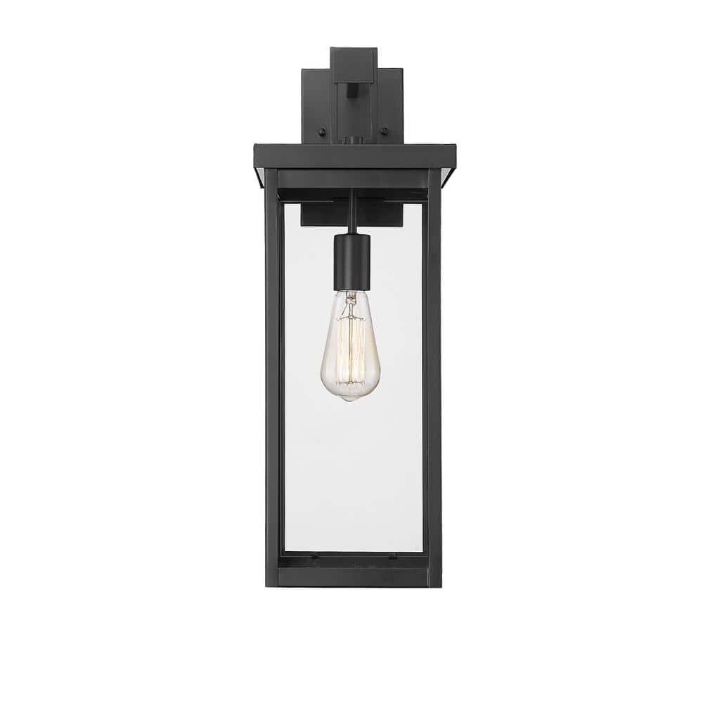 Barkeley 22" Black Bronze Steel Outdoor Wall Sconce