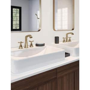 Stryke 8 in. Widespread 2-Handle Bathroom Faucet in Champagne Bronze