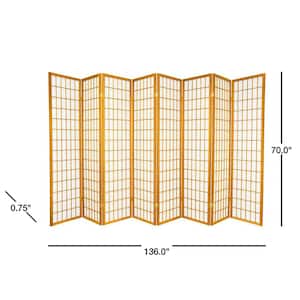 6 ft. Honey 8-Panel Room Divider