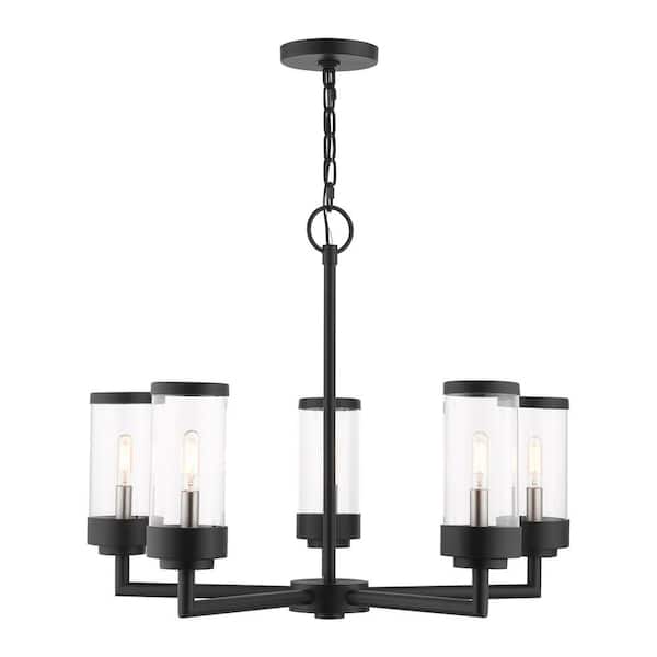 AVIANCE LIGHTING Cavanaugh 5-Light Textured Black Outdoor Chandelier
