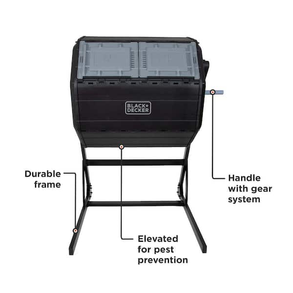 BLACK+DECKER Countertop Compost Bin Stainless Steel 166 oz. (BDSTGAKT9702)  