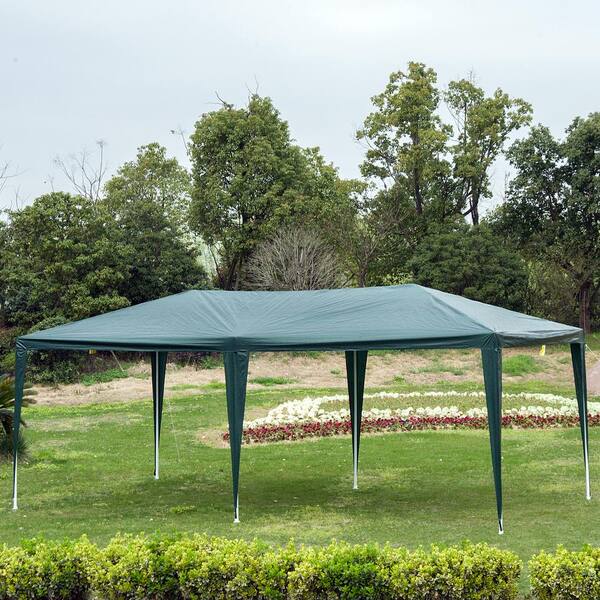 een miljoen esthetisch Ontstaan Outsunny 10 ft. x 20 ft. Green Gazebo Canopy Tent with 4 Removable Mesh  Side Walls for Events and Weddings 84C-023GN - The Home Depot