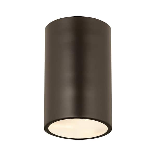 Unbranded - Harley 5 in. 1-Light Bronze Flush Mount