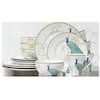 222 Fifth Peacock Garden 16-Piece Casual Blue Porcelain Dinnerware Set  (Service for 4) 1027WH803I1G97 - The Home Depot