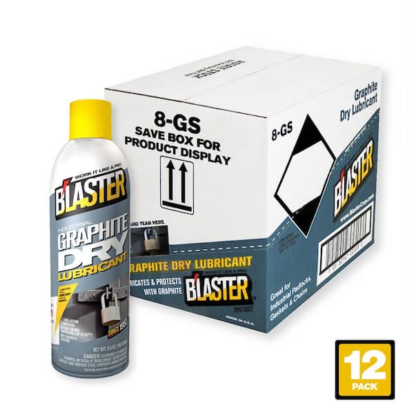 Blaster 5.5 oz. Industrial Graphite Dry Lubricant Spray (Pack of 12) 8-GS -  The Home Depot