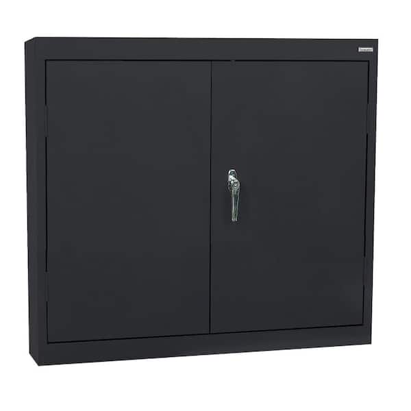 Sandusky Steel 1 Shelf Wall Mounted Garage Cabinet In Forest Green 30 W X H 12 D Wa11301230 09 The Home Depot Shelf Wall Mounted Garage Cabinet, Wall Mounted Storage Cabinets Home Depot