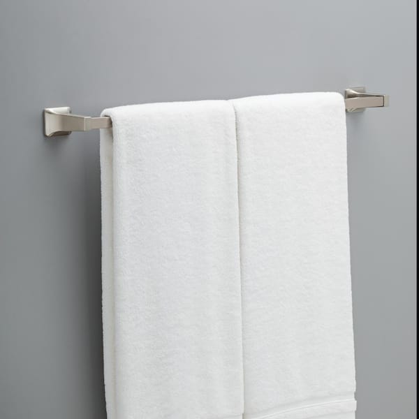 Futura 30 in. Wall Mount Towel Bar Bath Hardware Accessory in Satin Nickel