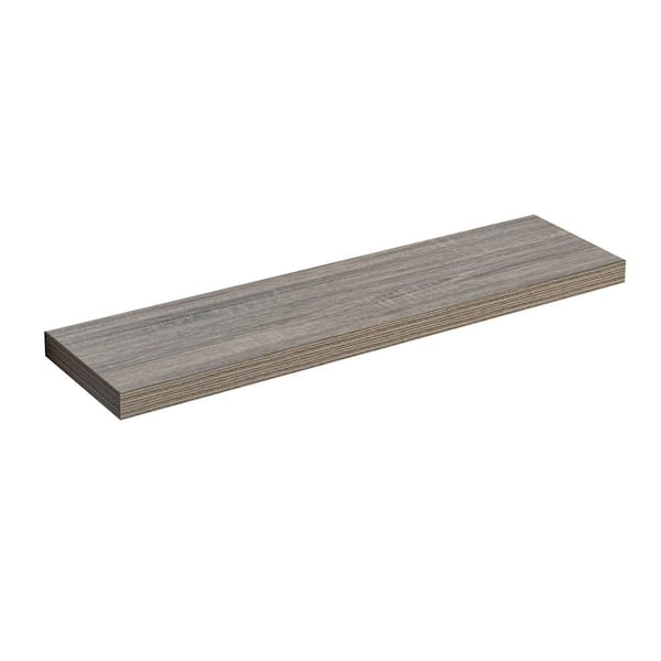 36 in. W x 10.3 in. D Rustic Grey Floating Decorative Wall Shelf
