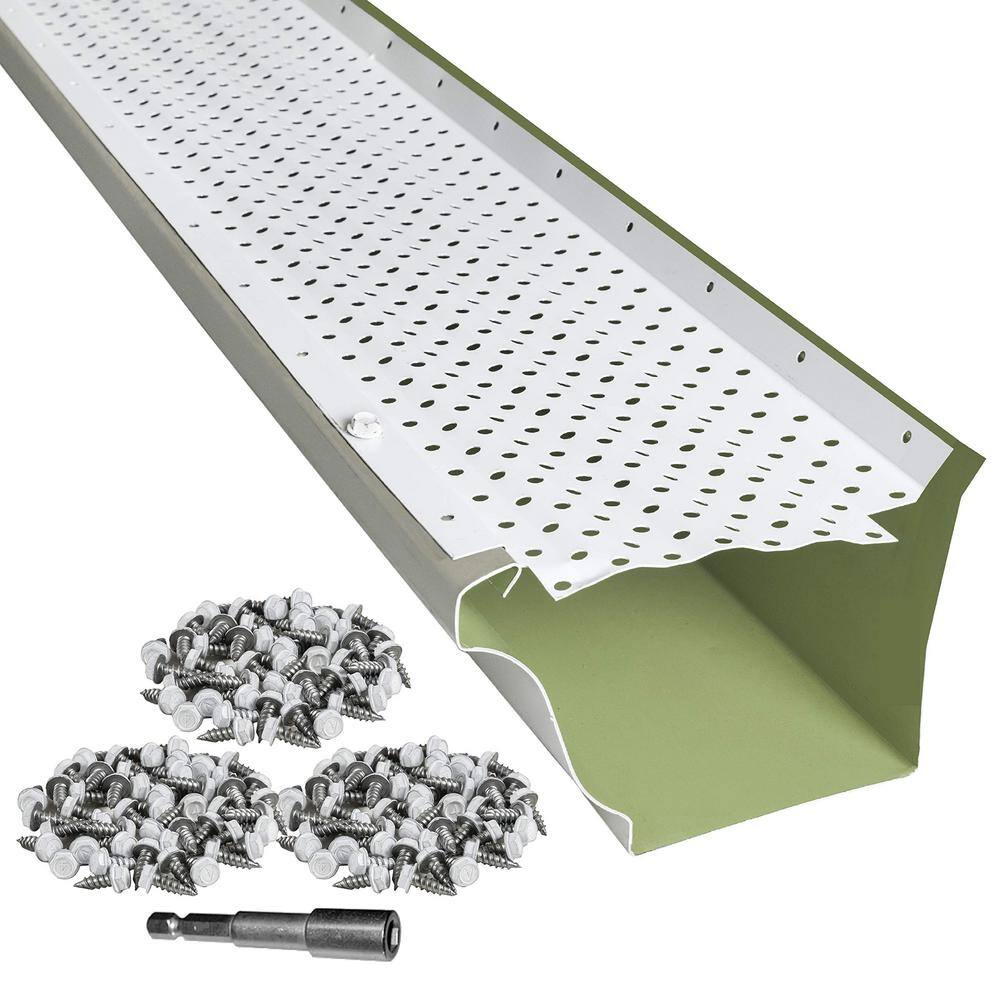 Angel Sar 5 in. x 32' KStyle Gutter Guard, Vent Leaf Protection