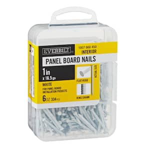 1 in. x 16-1/2 White Panel Board Nail 6 oz. (334-ct)