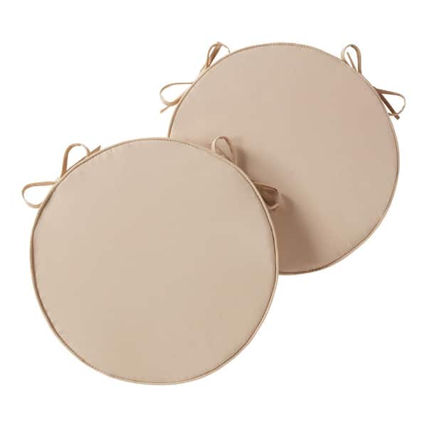 18 in. x 18 in. Stone Round Outdoor Seat Cushion (2-Pack)