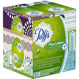 Plus Lotion 2-Ply Facial Tissue (124 Tissues/Box 744 Total Tissues) (6-Count)