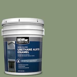 5 gal. #S390-5 Laurel Tree Urethane Alkyd Semi-Gloss Enamel Interior/Exterior Paint