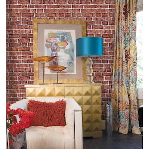Christmas Red Brick Wallpaper Faux Brick Wallpaper for Fireplace and Cabinet Drawer Liner