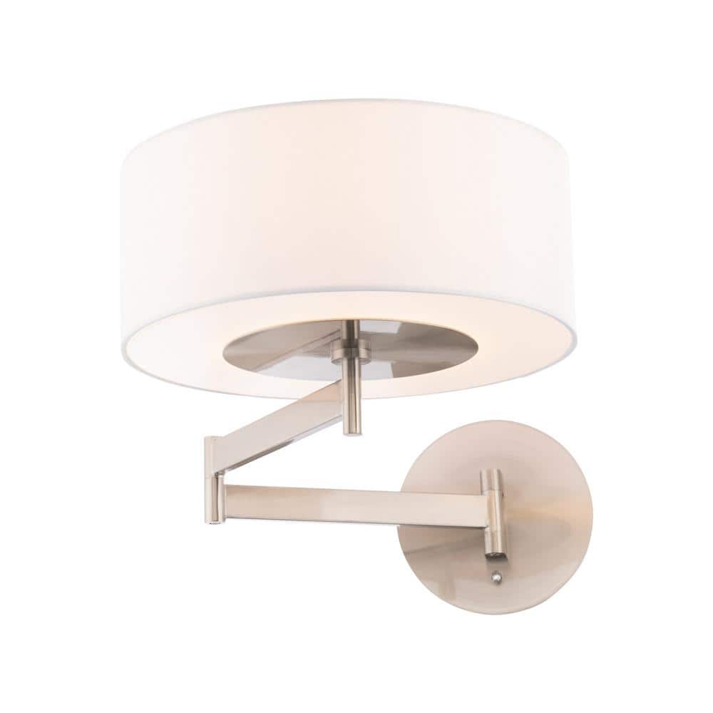 Brushed Nickel LED Swing Arm Wall Sconce