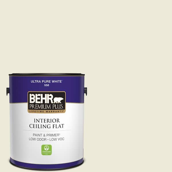 BEHR PREMIUM PLUS 1 gal. #ECC-36-2 Nesting Dove Ceiling Flat Interior Paint