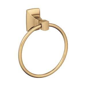 Highland Ridge 7-7/16 in. (189 mm) L Towel Ring in Champagne Bronze