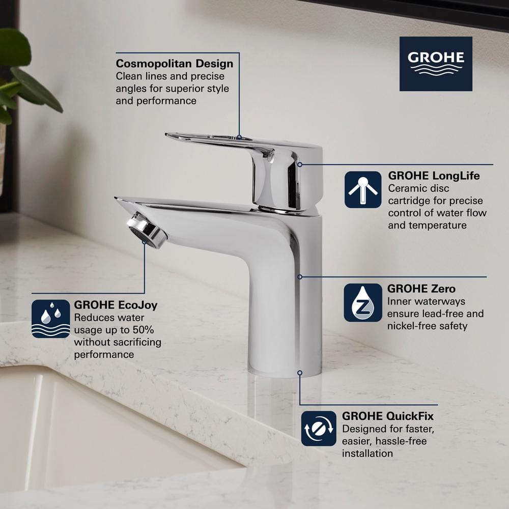 Starlight Chrome Single Hole Bathroom Faucet