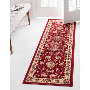 Sialk Hill Washington Burgundy 2 ft. 11 in. x 19 ft. 8 in. Area Rug