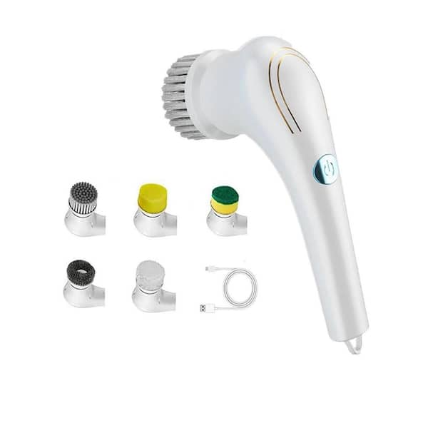 Cordless Electric Spin Scrubber 360° Vibration Scrub Brush with 5 Cleaning Brush Heads for Kitchen, Bathroom, Floor