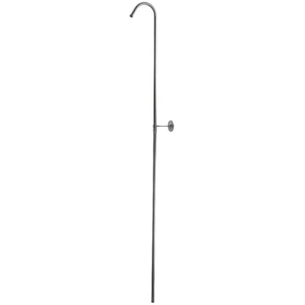 Vintage 62 in. Shower Riser with Wall Support in Brushed Nickel