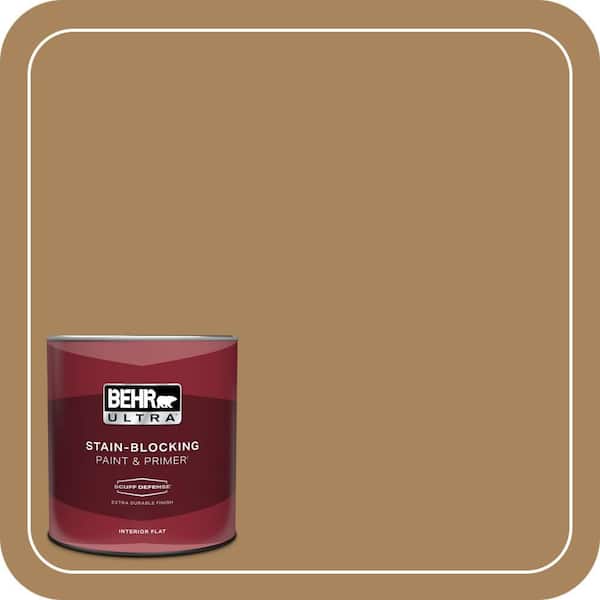 BEHR ULTRA 1 qt. #N280-6 Temple Tile Extra Durable Flat Interior Paint & Primer