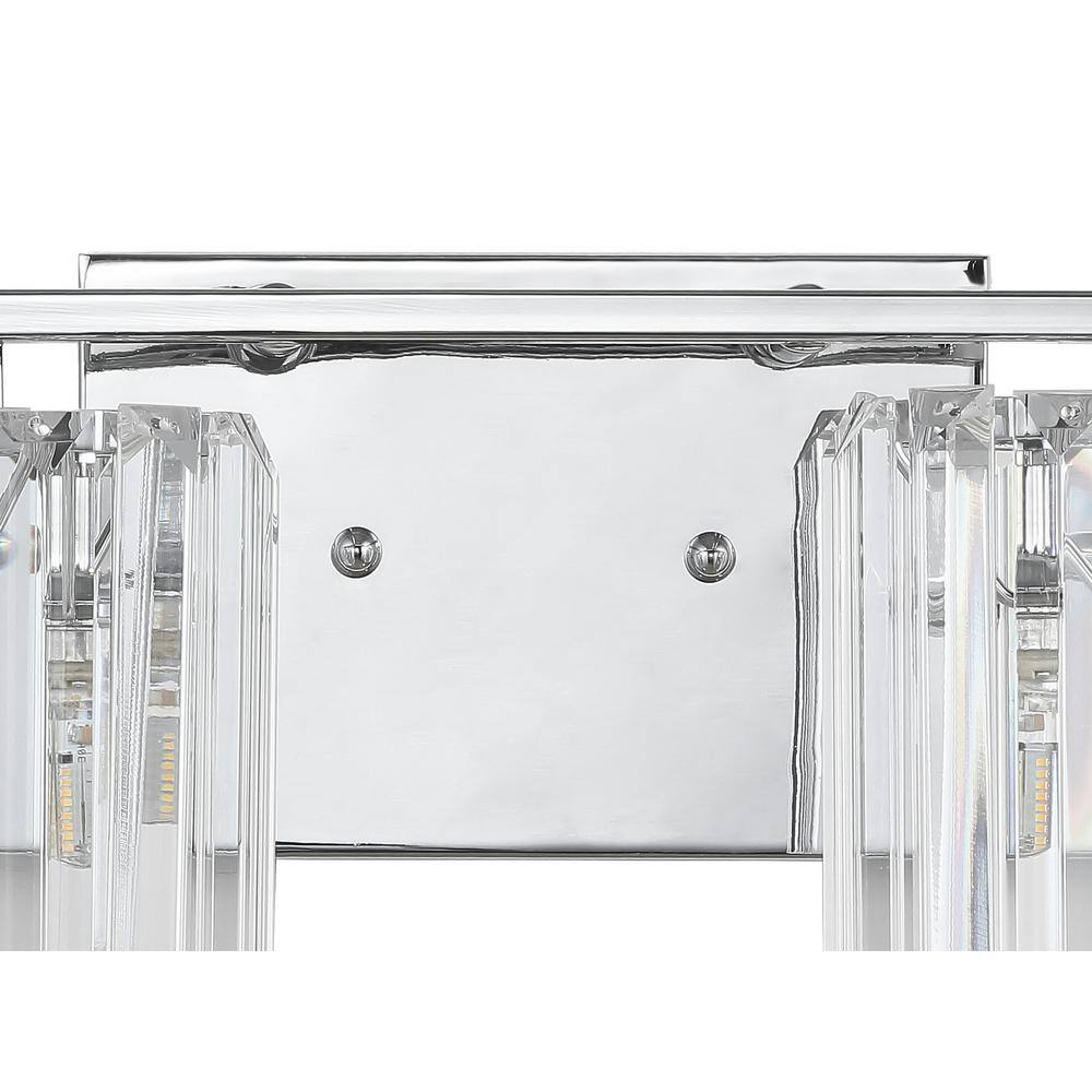 23" Chrome Crystal Cut Embellished Bath Vanity Light