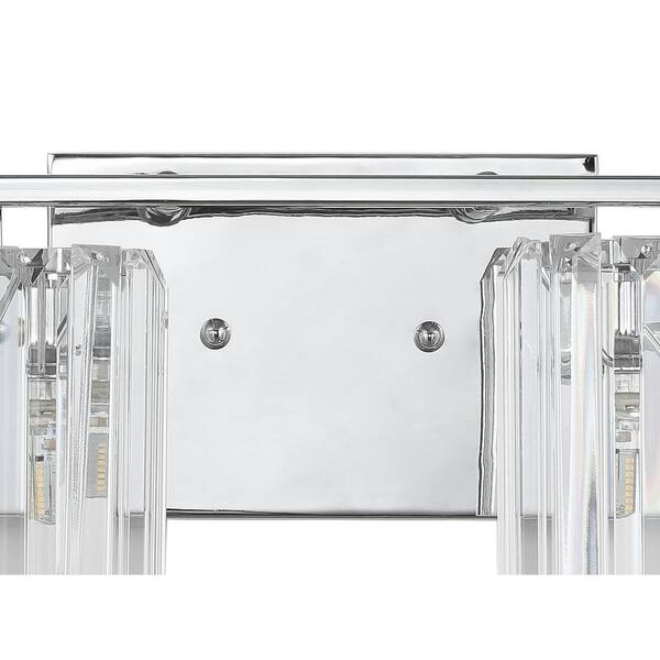 JONATHAN Y Coco Prism Vintage 23 in. 3-Light Chrome Metal