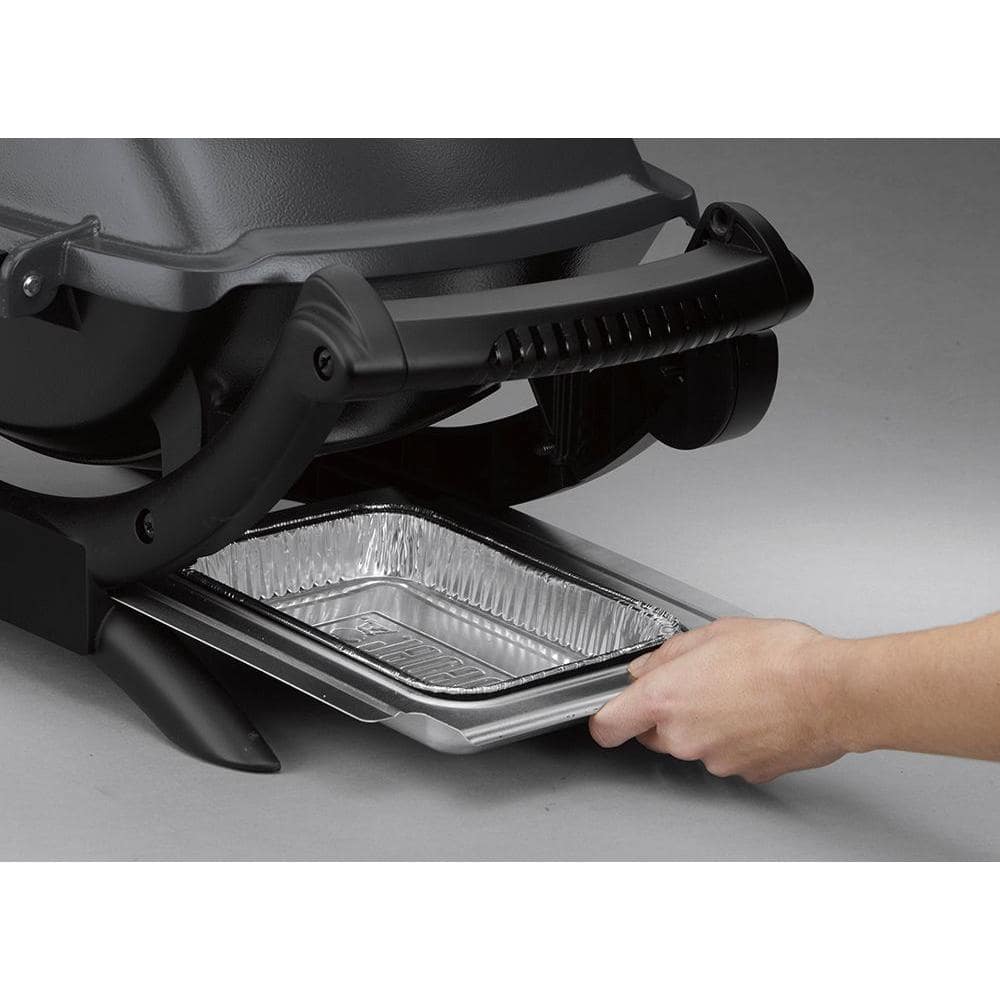 Weber Q1200 Red Portable Propane Gas Grill with Folding Tables