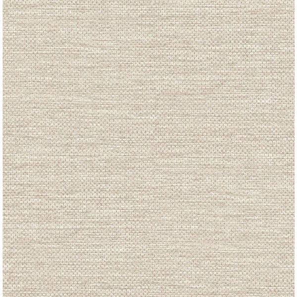 Malin Wheat Brown Faux Grasscloth Wallpaper