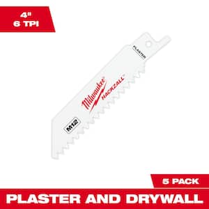 4 in. 6 TPI Plaster/Drywall Cutting HACKZALL Reciprocating Saw Blades (5-Pack)