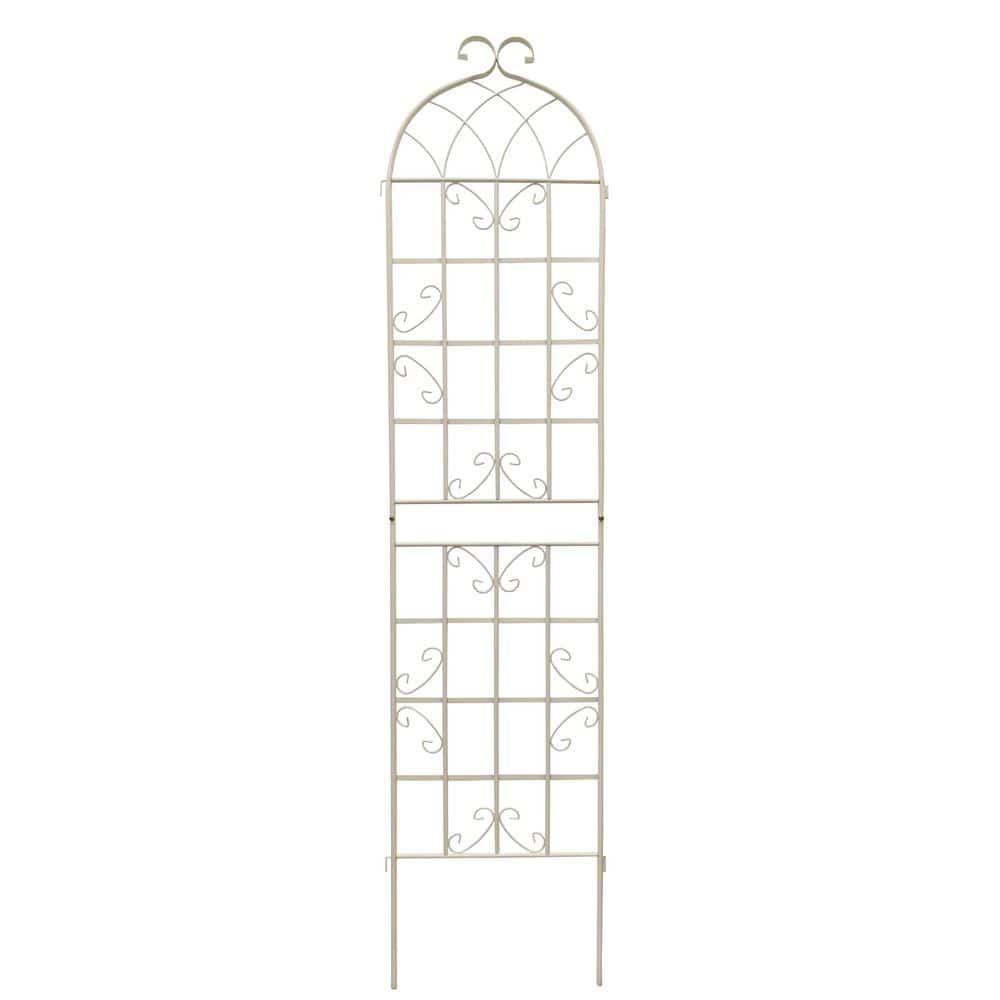4-Pack 86.7 in. H White Metal Rustproof Trellis for Climbing Plants Outdoor Flower Support price history on PriceWatchPro